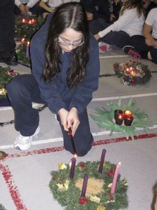 Lighting the Advent Wreath